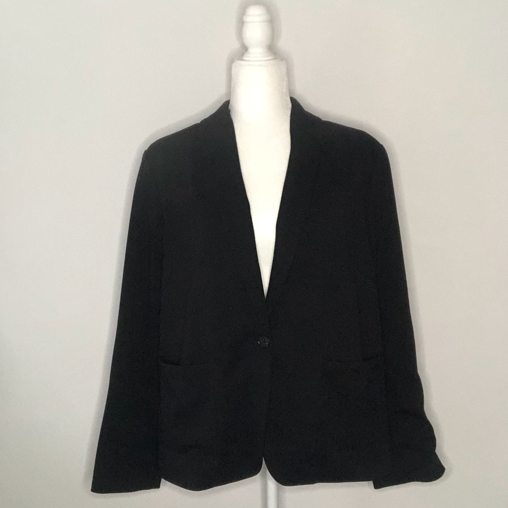 Chicos one button black jacket size 3 XL 16